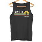 Sicilia Italia Italy Lemon Souvenirsintage Retro Tank Top