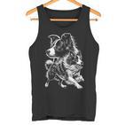 Super Cute Border Collie Photorealistic Portrait Tank Top