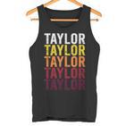 Taylor Retro Wordmark Patternintage Style Tank Top