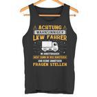 Truck Driver Achtung Insane Truck Driver Tank Top