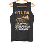 Tuba Entschädigung Querflöte Blasmusik Festival Bass Tubist Tank Top