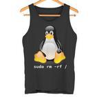 Tux Linux Penguin Sudo Rm -Rf Computer Science Tank Top