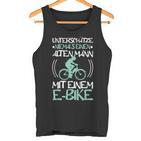 Unterschätze Niemals Alten Mann Mit Ebike Bicycle Cyclist Tank Top