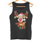 Weihnachten Rentier Rudolph Lustig Geschenk Tank Top