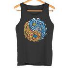 Ying Und Yang Feuer Und Wasser Chinesische Symbole China Fan Tank Top