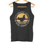 Zuhause Ist Wo Meine Hühner Sind Bauernhof Retro Huhn Henne Tank Top