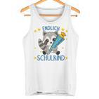 Children's Endlich Schulkind Raccoon School Cone School Cute Raccoon 80 Tank Top