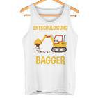 Children's Excuse Das Ich Zu Spät Bin Digger Driver Boy Digger 80 Tank Top