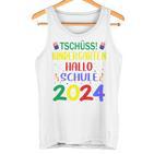 Children's First Day At School Tschüss Kindergarten Hello School 2024 Tank Top