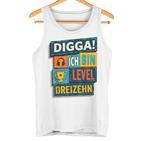 Digga Ich Bin 13 Zwölf Jahre 13Th Birthday Boy Gamer Tank Top