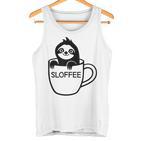 Faultier Und Kaffee Sloffee Lustig Witze Sarkastisch Tank Top