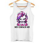 Unicorn Nö Einfach Nö Slogan Tank Top