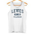 Lewes Delaware Deintage-Sportdesign Marineblau-Druck Tank Top