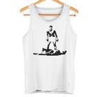 Muhammed Boxer Legend Ali Graffition Einem KO Blue Tank Top