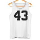 Nummer 43 Nummer Auf Der Rückseite Team Trikot Geburtstag Tank Top