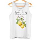 Sicilia Italian Souvenir Italy Lemon Tank Top