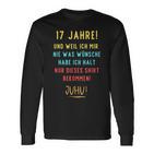 17Th Birthday Decoration For Someone Der Sich Nichts Wünscht Langarmshirts