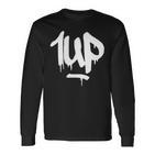 1Up Logo Graffiti Dripping Marker Langarmshirts