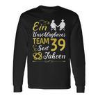 39 Jahreerheiratet 39 Hochzeitstag Sonnenhochzeit Langarmshirts