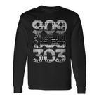 808 909 303 Techno Style Langarmshirts