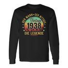 84Th Birthday Man Mythos Legendintage 1938 Langarmshirts