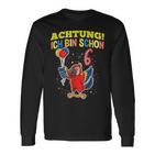 Achtung Ich Bin Schon 6 Animals German Langu Langarmshirts