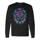 Alice In Wonderland Cheshire Cat All Mad Here Langarmshirts