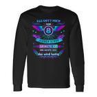 Als Gott Michor 8 Jahren Schuf Er Grinste Er 8Th Birthday Langarmshirts