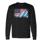 American Bavarian Flag Usa Bavaria Flag Langarmshirts