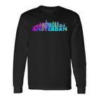 Amsterdam Skyline Netherlands Souvenir Langarmshirts