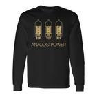 Analog Power Amp Tubes Hi-Fiintage Stereo Retro Langarmshirts