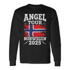 Angel Tour Norway 2025 Fishing Team Norway Flag Angler Langarmshirts