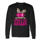 Après Ski Haserl Skier Apres Ski Party Leo Print Langarmshirts