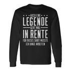 Auch Eine Legende Geht Mal In Rente Rentner Rentnerin Langarmshirts