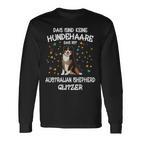 Australian Shepherd Glitter Dog Holder Aussie Dog Langarmshirts