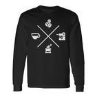 Barista Kaffee Espresso Cappuccino Kaffeemaschine Langarmshirts