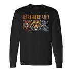 Bärtigermann Bear Tiger Man Beardiking Bearded Man Langarmshirts