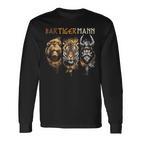 Bärtigermann Bear Tiger Man Beardiking Bearded Man Langarmshirts