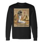 Bastet Egyptian Cat Goddess Antique Egyptian Graphic Langarmshirts