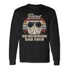 Best Olde English Bulldog Dad Everintage Retro Langarmshirts