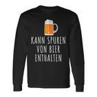 Bier Kann Spurson Bier Enthalten Bier Langarmshirts