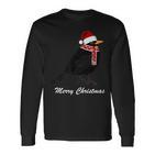 Bird With Red Christmas Hat Scarf Christmas Outfit Bird Langarmshirts