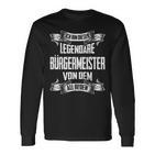 Bürgermeister Legend intage Slogan S Langarmshirts