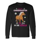 Bye Bye Kindergarten Ich Ride Jetzt In Die Schule Rider Langarmshirts