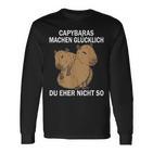 Capybaras Machen Glücklich Du Eher Nicht So Wasserschwein Langarmshirts