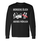 Car Mechanic Mechatronics Ölich Abends Happy Langarmshirts