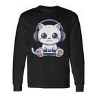 Cat Gaming Langarmshirts