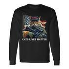 Cats Life Important Trump 2024 Cat Maga Langarmshirts