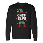 Chef Elf Christmas Outfit Partner Look Christmas Langarmshirts