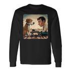 Chess Match Of Wits Mans Dog Langarmshirts